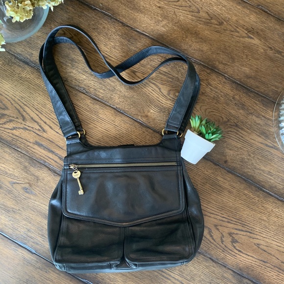 Lucky Brand Handbags - Fossil Black Leather Bag 75082
